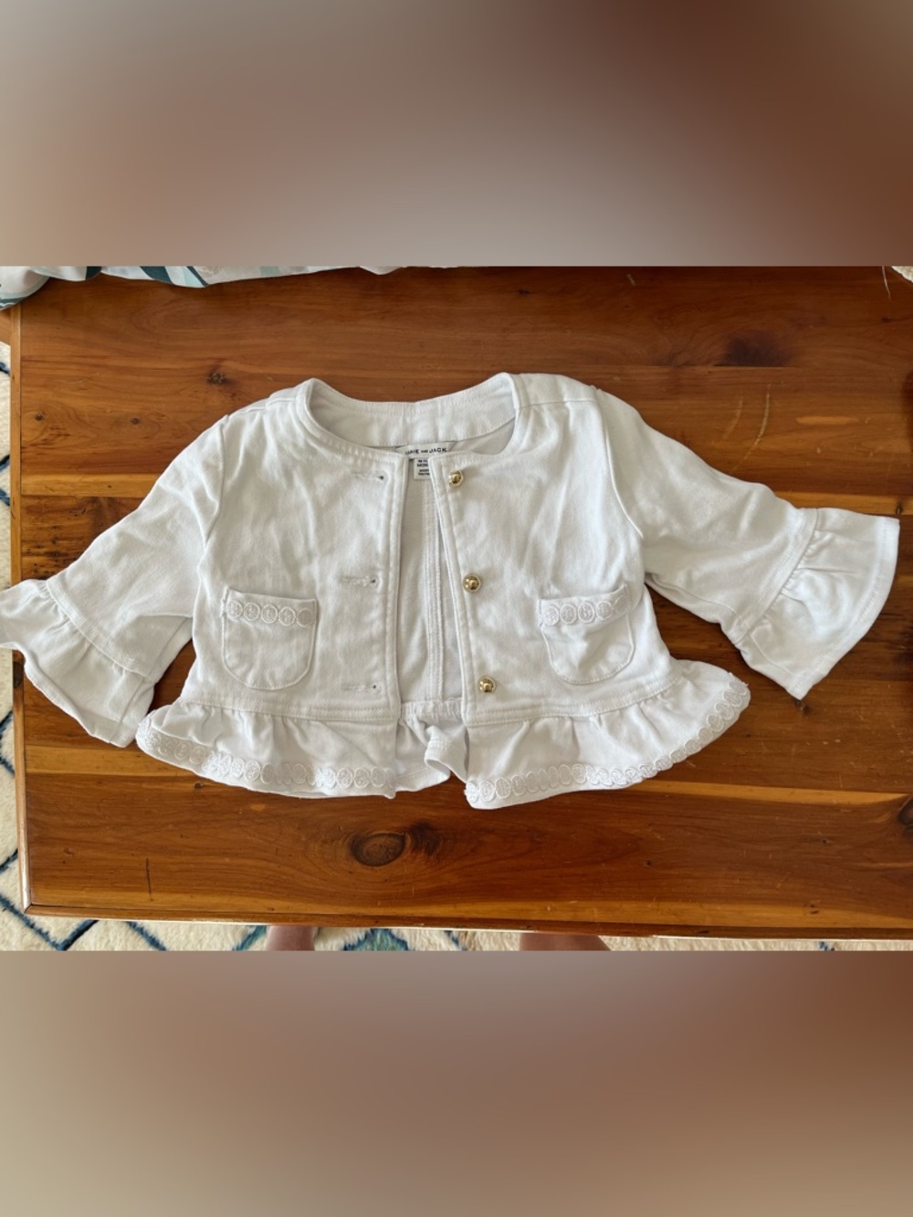 Janie and Jack White Denim Jacket 18-24 months
